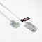 Rhinocables Câble RJ11 vers RJ45 Ethernet, Modem, données, téléphone, ADSL - Cordon de raccordement 1m blanc