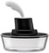 Alessi SHIP SHAPE Behälter aus thermoplastischem Harz, scwarz mit Spachtel aus Edelstahl, Schwarz, 3.5 x 16 x 10 cm