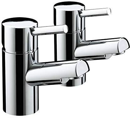 Bristan Prism Bathroom Taps, chrome pillar bath taps | PM 3/4 C, Modern design, Matching bathroom sink taps and showers available, Lifetime Cover