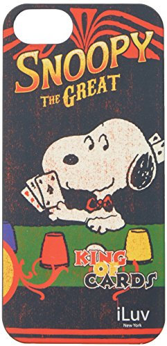 iLuv ICA7H382GRY Snoopy Hard Cover für Apple iPhone 5/5S grau