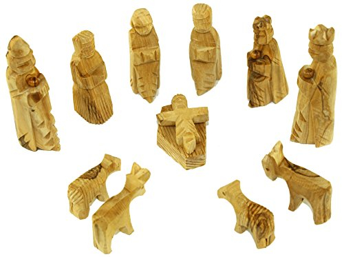 Holy Land Market Kinderkrippe aus Olivenholz (12-teiliges Set) (10,2 cm)
