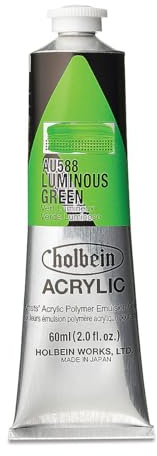 HOLBEIN HEAVY BODY ARTIST ACRYLIC LUMINOUS GREEN 2OZ