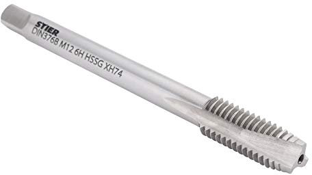 STIER Maschinengewindebohrer M8 DIN 371 Form B 6H HSS-G Gewindeschneider rechtsschneidend Einschnittgewindebohrer Durchgangsloch