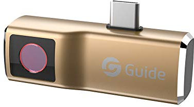 Guide MobIR Air Thermal Camera for Smartphone 120×90 IR Resolution -20℃ ~120℃, Weight 20G,Dark Grey,Silver,Golden Random delivery (MobiR Air (iOS))