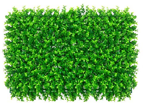 1 Pièce Clôture de Feuille Artificielle Décorations arrière-Plan Accessoires, Haie de Lierre Faux, Revêtement de Balcon Résistant aux Intempéries, pour Bureau Maison(Feuille de Eucalyptus)