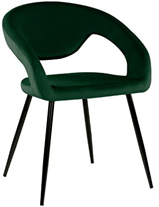 Kick Collection Esszimmerstühl Lenn Velvet - Samt - Dunkelgrün - Modern und Hochwertig - Samtstoff und Metall - Erhältlich in vielen Farben
