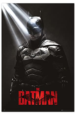 DC Comics Poster - Batman Poster - I am the Shadows Poster - Deko Wohnzimmer oder Deko Schlafzimmer - Deko Wohnzimmer - Größe : 61 x 91 - Offizielle Lizenz - The Batman Fanartikel