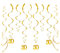 GAKA FAVOR Wirbel Deko Zahl 50 Gold Spiralen Girlande Folien Deckenhänger DoppelSpiral Deko für 50 Geburtstag, Hochzeit, Jubiläum oder Partydeko （20 Stück ）