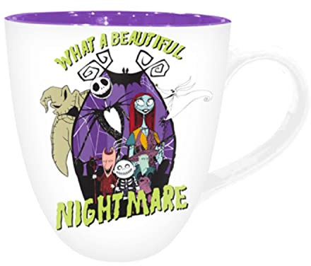 Silver Buffalo Disney Nightmare Before Christmas What a Beautiful Nightmare Ceramic Mug, 18 Ounces