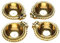 Set of 4 Diya Deepak Pooja Diya Puja Item Religiou Brass Oil Lamp Pooja Essential Indian Traditional Festival Decor Aarti Diya Lighting Accessories Gift Item Pooja Kit Lantern Lamp(Size:-2)(Golden)
