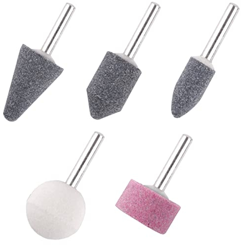 BAUSTER® Schleifstifte-Set 6 mm für Bohrmaschine Schleifsteine für Metalle Glas Keramik Kunststoff Professional Zubehör 5tlg.