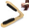 Agatige Double Sided Bristle Hair Brush, Wooden Boar Bristles Anti Static Hair Straightening Brush Clamp Comb Styling Tool for Smoothing and Straight Hair Styles