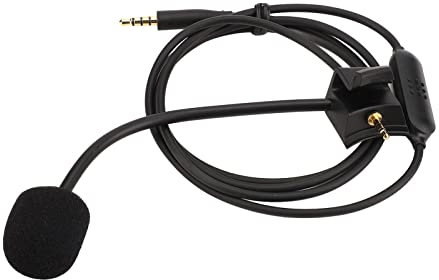 KOSDFOGE Oxygen Free Copper Cable Boom Microphone Noise Reduction Microphone Sound Cable with Mute Switch Compatible with PS4 PC Gaming Headsets