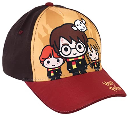 Cappello per Bambini di Harry Potter - Marrone - da 2 a 8 Anni - con Cotone e Poliestere - Berretto per Bambini con Strappo sul Retro Regolabile - Prodotto Originale Ideato in Spagna