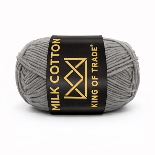 Milchwolle Milchbaumwolle Babywolle Milchgarn Chenille Wolle Makramee Garn Schulgarn Häkeln Stricken 100m 50g 4 Stück Dunkelgrau