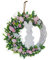 Ostern Blumenkranz Deko,Acryl Ostern Deko Hase Türkranz Deko,Haustür Willkommens Kranz Deko zum Aufhängen,Simulationsgirlande Türkranz Ganzjährig Türdekoration,Frühlingsdekoration (b-Pink, One Size)