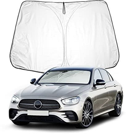 BIXUAN EQE Sonnenschutz kompatibel mit Mercedes Benz E-Klasse W213 CLS C257 2016-2023 2024 2025 Windschutzscheibe für das Auto Frontscheibenabdeckung Windschutz für Frontscheibe Blockiert UV Abdeckung