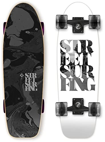 Street Surfing White Soul Cruiser Skateboard, 21,6 x 71,1 cm