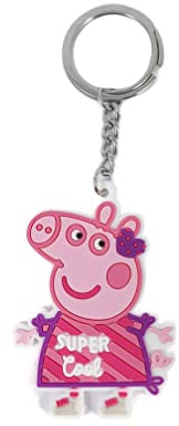 Peppa Pig Rubber Keyring Keychain (Pink)