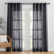 PONY DANCE Black Net Curtains for Bedroom - 84 Inch Drop Pair Voile Curtains Eyelet Top for Bedroom/Living Room/French Door, Semi Transparent Window Treatment Sheer Panels, Set of 2, 52 x 84 Inches