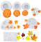 Pamtns Moule Silicone Bougie 7 Pièces - Thanksgiving, Halloween, Feuille, Citrouille 3D pour DIY Décoration de Gâteaux