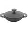 Servierpfanne 22 cm aus Gusseisen emailliert Wok-Pfanne Bratpfanne Servierpfännchen für Fajitas, BBQ, Omelette, Tapas und Desserts Gusspfännchen Gusswok