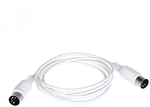 SAFIGLE Midi Material für Keyboards Verlängerungskabel mit 2x Stabilem Signal 5-polige Din Stecker Abs Elektronischen für Musikbearbeitung und Klavierzubehör