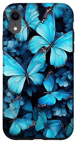 Hülle für iPhone XR Schmetterling blaue Schmetterlinge Natur blauer