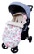 BabyLux FUßSACK 90cm Minky Babyschale Kinderwagen Buggy Jogger Herbst Sommer Frühling (140. Zauberhafte Rosenhüpfer)