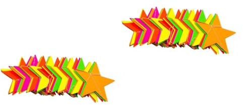 Cabilock 2 Pcs Birthday Hanging Decors Fluorescent Birthday Backdrop Wall Decor Banner for Children Glow in The Dark Paper Garland Neon Circle Hanging Garland Shine Paper Fan Baby