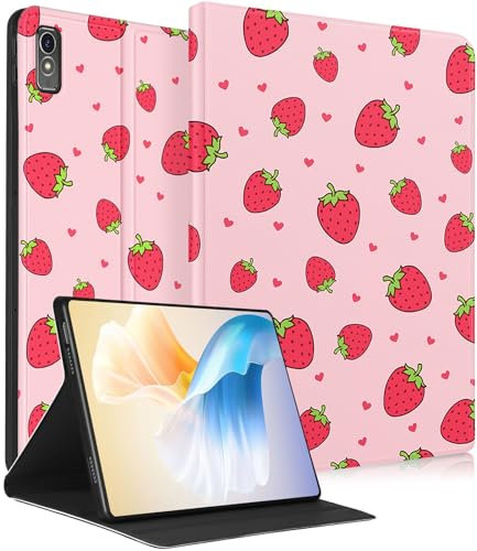 LISEVO for Lenovo P11 Gen 2 Case, for Lenovo Tab P11 2nd Case 11.5 Inch 2023 Girls Women Kids Cute Folio Cover, Auto Week/Sleep Design for Lenovo Tablet P11 2nd Gen Case, Strawberry