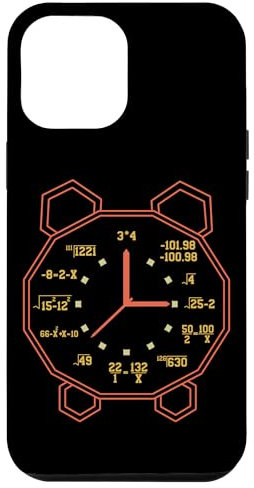 iPhone 15 Pro Max Alarm Clock Time Math Watch Mathematician Formula School Case