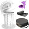 ALEVMOOM Upgrade Toilettes portables pour adultes - Toilettes pliantes - Avec urinoir féminin - Hauteur réglable - Pour camping, voiture, randonnée, plage (blanc)