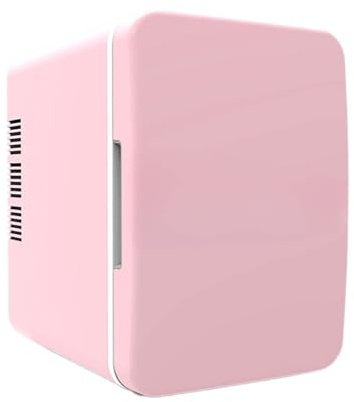 Yajuyi Mininevera Compacta, Refrigerador con Temperatura Ajustable, Nevera para Maquillaje, Nevera Portátil para Bebidas, Ideal para Caravanas, Camping, Sala, Rosa