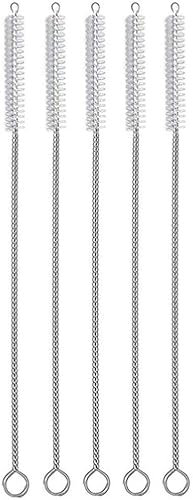 Juego de 5 cepillos de limpieza de acero inoxidable de grado alimenticio, cepillo de paja para beber, utensilios de limpieza de cocina, profesional y de moda