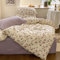 Sedefen Bettwäsche 135x200 4teilig Kirschemuster Violett Weiß Bettwäsche aus Microfaser,Mädchen ÖKO-TEX Bettwäsche Set - 2 Bettbezug mit Reißverschluss und 2 Kissenbezug 80x80 cm