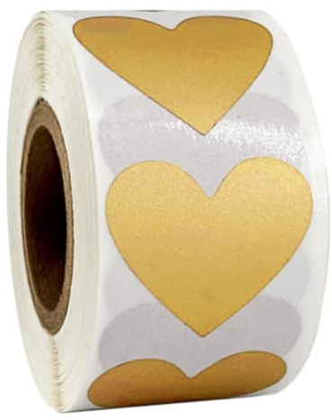 300 Scratch-Karten, Scratch-Karten selbst gestalten, Label Yourself, Gold Heart Scratch Card Sticker, Label Heart Scratch Card Sticker for Surprise