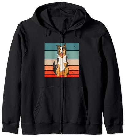 Border Collie tricolor Fell freundliche Haltung Kapuzenjacke