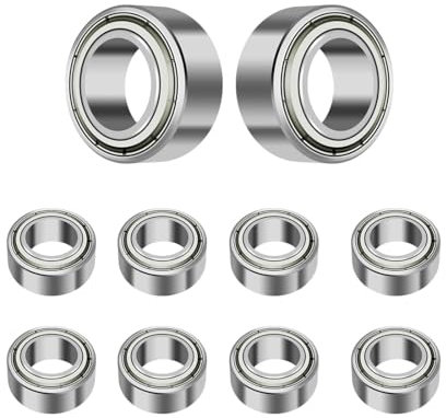 ANGEEK 10 Stück 684 ZZ Kugellager 4 mm x 9 mm x 4 mm,Vorgeschmiert,Doppeldichtung, 684ZZ Rillenkugellager