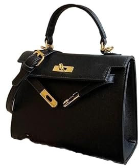 SwiftBuy LoShop Damenhandtasche Trendy Qualität Einfache Vielseitige Umhängetaschen Große Kapazität Pendlertaschen(6003-black)