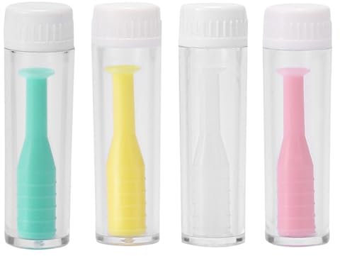 YAPKOLV 4 Pièces Ventouse Lentille pour Lentilles de Contact Souples et Rigides, Inodore, Accessoire Indispensable pour une Expérience de Port