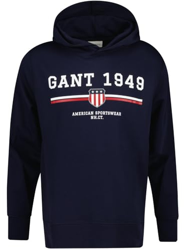 GANT Men's Graphic Hoodie Hooded Sweatshirt