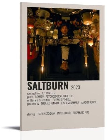 ijshndgn Saltburn Poster, Vintage-Kunst, Raumdekoration, ästhetisches Poster für Schlafzimmer, Wohnzimmer, Wände, ästhetisches Poster, 20 x 30 cm, Rahmenstil