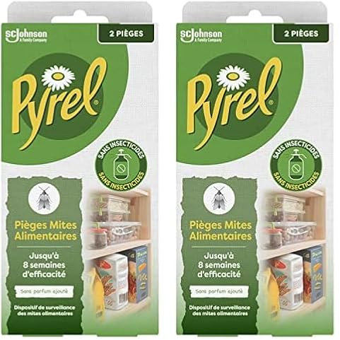 Pyrel Pieges Mites Alimentaires X2 - Sans Insecticides (Lot de 2)