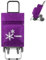 Carro de la Compra Plegable con Bolsa Térmica 4 Ruedas para Subir Escaleras, Carrito del Mercado, Bolsa Impermeable isotérmica de 44L litros. (Morado)