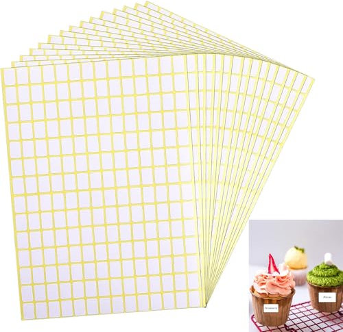 2940 Stück Etiketten Selbstklebend, 19 x 13 mm Universal Klebeetiketten Adressetiketten Haushaltsetiketten Tiefkühletiketten für Büro Küche und Marmelade