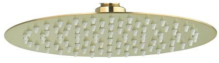 Keenware KSH-096 250mm Round Shower Head: Brushed Brass