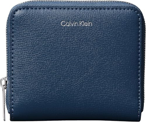 Calvin Klein Damen Folienlogo Medium Zip Around Lv04F1120G, Blau, Einheitsgröße