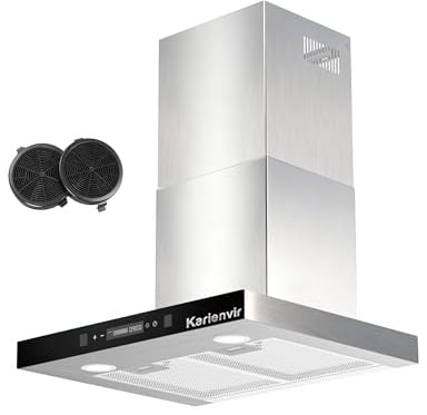 Dunstabzugshaube 60cm Abluft, 650 m³/h, Umluft- und Kanalsystem, A++ | Gestensteuerung & Touch, Wandmontierte Dunstabzugshaube, 3 Geschwindigkeitsstufen, 2x1.5W LED, Edelstahl 430