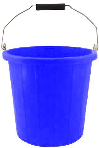 2 Gallon Builders Bucket10L Calibrated Mixing Pail with Reinforced Handle – Indoor/Outdoor Utility – Heavy-Duty Plastic-Blue